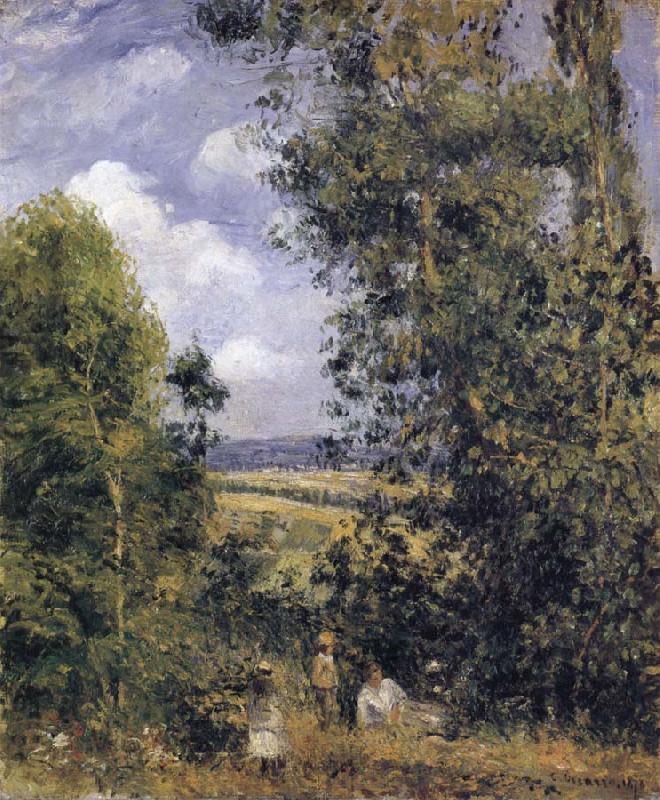 Camille Pissarro Resting beneath the trees,Pontoise oil painting picture